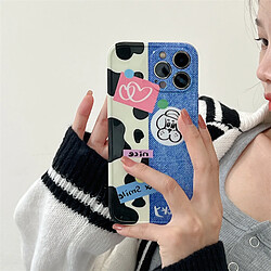 GUPBOO Étui pour iPhone11ProMax Coque souple pour téléphone portable Love Stitching Puppy Personality