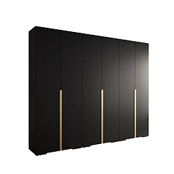 Abiks Meble Armoire Inova 1 À Portes Battantes 236,7/300/47 6 Portes (nero/d’oro) 