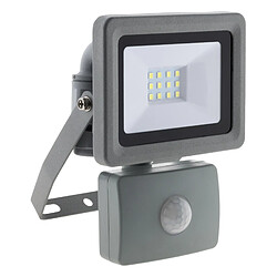 Projecteur LED + détecteur de mouvement 10W - 850 lm - gris - Elexity