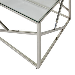 Avis Mes Table basse design 120x60x40 cm en verre et métal chromé