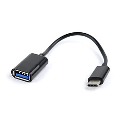 Gembird A-OTG-CMAF2-01 adaptateur et connecteur de câbles USB Type-C USB Type-A Noir (Gembird USB 2.0 OTG Type-C adapter cable (CM/AF))