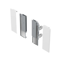 Avis Hettich Kit de raccord façade à langlaise en verre ou matériaux de 10 mm pour profil casserolier H187 Blanc