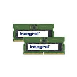 Integral 16GB (2x8GB) LAPTOP RAM MODULE SODIMM KIT DDR5 4800MHZ PC5-38400 UNBUFFERED NON-ECC SODIMM 1.1V 1GX16 CL40