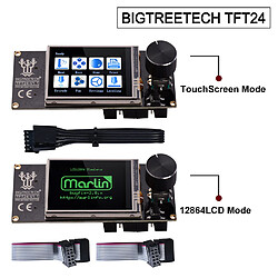 Avis Écran tactile BIGTREETECH TFT24 V1.1 2 modes de fonctionnement avec des pièces d'imprimante 3D 12864LCD compatibles avec le câble 841