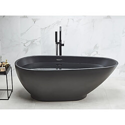 Beliani Baignoire îlot noir 173 x 82 cm GUIANA