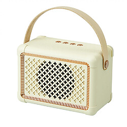 General Haut-parleur Bluetooth rétro FM Radio vintage avec volume fort, amélioration des basses, bon son, Bluetooth 5.0, carte TF, entrée AUX, clé USB pour la maison, l'extérieur, les voyages, les fêtes, les cadeaux (jaune) 