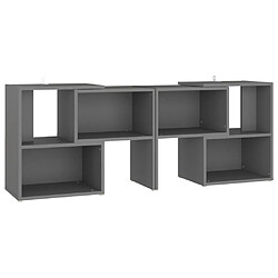 vidaXL Meuble TV Gris 104x30x52 cm Bois d'ingénierie