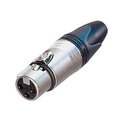 Connecteur XLR 3 points femelle argente nickel NEUTRIK