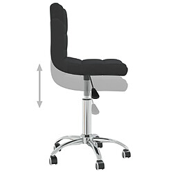 Acheter vidaXL Chaise pivotante de salle à manger Noir Tissu