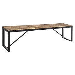 Atmosphera, Createur D'Interieur Banc de table à manger industriel Edena - L. 170 x H. 45 cm - Noir