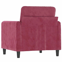 Maison Chic Fauteuil Relax pour salon | Fauteuil Rouge bordeaux 60 cm Velours -GKD77909 pas cher