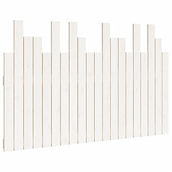 Maison Chic Tête de lit scandinave pour lit adulte,Meuble de chambre murale Blanc 127,5x3x80 cm Bois massif de pin -MN28645