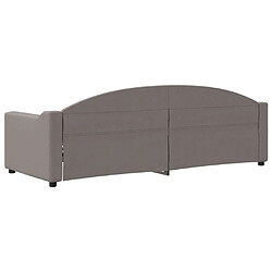 Acheter vidaXL Lit de repos sans matelas taupe 80x200 cm tissu