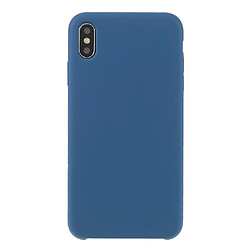 Coque en silicone solide, antichoc, anti-rayures bleu foncé pour votre Apple iPhone XS Max 6.5 pouces