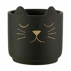 Paris Prix Cache-Pot en Céramique Chat 20cm Noir & Or