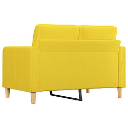 Acheter vidaXL Canapé à 2 places Jaune clair 120 cm Tissu