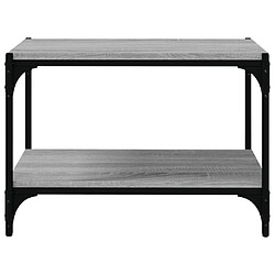 Maison Chic Meuble TV scandinave gris - Banc TV pour salon Sonoma 60x33x41 cm Bois d'ingénierie et acier -MN17471 pas cher