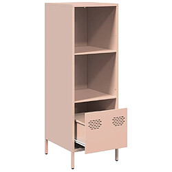 Avis vidaXL Buffet haut rose 35x39x103,5 cm acier