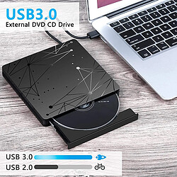 Acheter Lecteur DVD Externe pour Ordinateur Portable, USB 3.0 Portable Optique Mince CD/DVD Graveur Lecteur Lecteur Ordinateur de Bureau