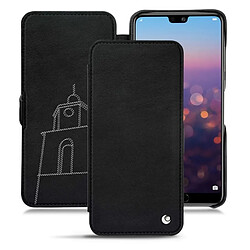 Housse cuir Huawei P20 Pro - Rabat horizontal - Negre poudro ( Pantone #111212 ) - NOREVE