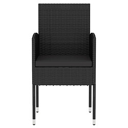 Acheter Maison Chic Mobilier à dîner 3 pcs de jardin - Ensemble table et chaises d'extérieur - Salon/Mobilier de jardin classique Résine tressée Noir -MN43035