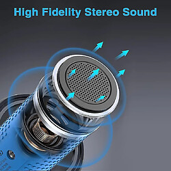 Universal YH-Multifonctionnel Bluetooth en haut-parleur avec une alimentation mobile radio de la lampe de poche Petite haut-parleur portable IPX5 Bluetooth 5.0 (bleu)