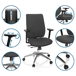 Avis Chaise de bureau / Siège pivotant INTEGRIO I Tissu Gris foncé hjh OFFICE