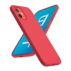 JAYM - Coque Silicone Premium Rouge compatible avec [ iPhone 16 Plus ] -100% Silicone et Microfibre - Renforcée et Ultra Doux