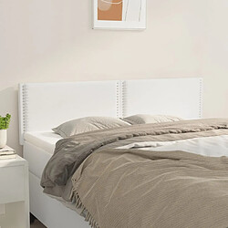 Maison Chic Lot de 2 Têtes de lit design Blanc pour chambre - Décoration de lit 72x5x78/88 cm Similicuir -MN49341