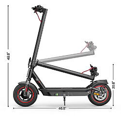 Trottinette électrique iScooter i10, moteur 650 W, 36 V 15 Ah, pneu pneumatique 10 pouces, vitesse maximale 40 km/h, autonomie maximale 45 km pas cher