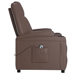 Acheter vidaXL Fauteuil inclinable électrique Marron Similicuir