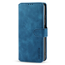 Dg.Ming Etui en PU + TPU antichute, style rétro avec support bleu pour votre Xiaomi Redmi Note 10 5G