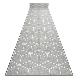 RUGSX TAPIS DE COULOIR antidérapant CUBE la gomme gris 120 cm 120x210 cm