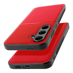 Avizar Coque pour Samsung Galaxy S24 FE Bi-matère Antichoc Rouge