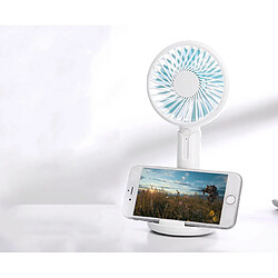 YP Select Support de téléphone portable Mini Fan Handheld Portable Fan - Blanc 99X38X220mm