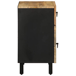 Avis vidaXL Table de chevet noir 50x33x60 cm bois de manguier massif brut