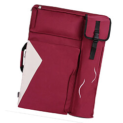 Artist Portfolio Case sac à dos pour le dessin peinture outil de croquis rouge