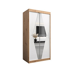 Abiks Meble Armoire Boliwia à portes coulissantes 200/100/62 2 portes (artisan/blanc)