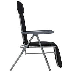 Maison Chic Lot de 2 Chaises pliables de jardin avec coussins - Fauteuil d'extérieur Noir -MN89327 pas cher