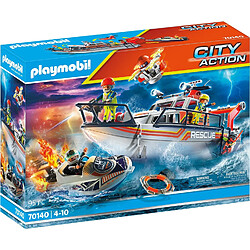 Playmobil® PLAYMOBIL 70140 - City Action Bateau général des sauveteurs en mer