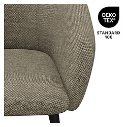 Avis Moloo CHLOE-Fauteuil de bar en tissu Luxury Taupe et métal noir (x2)