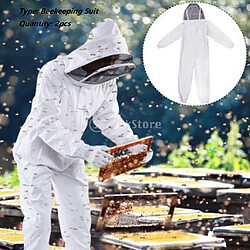 Lot de 2 Combinaison de Protection Apiculteur Équipement D'Abeille à Capuche XXL