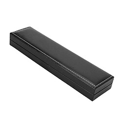 Avis Vitrine de rangement rectangulaire en cuir PU noir pour boîte de montre de chaîne de collier