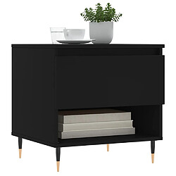 Avis Maison Chic Table basse,Table Console Table d'appoint, Table pour salon noir 50x46x50 cm bois d’ingénierie -MN40527