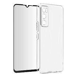 Avizar Coque Vivo Y70 Silicone Souple Verre Trempé 9H Transparent Noir