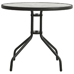 vidaXL Table de bistro Anthracite Ø80x71 cm Acier