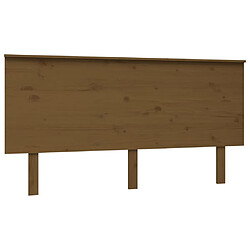 vidaXL Tête de lit Marron miel 154x6x82,5 cm Bois massif de pin