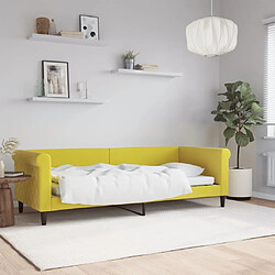 vidaXL Lit de repos sans matelas jaune 80x200 cm velours