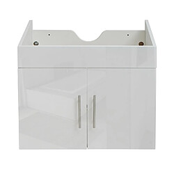 Acheter Mendler Meuble sous-lavabo HWC-D16, meuble sous-lavabo meuble de salle de bain, brillant 60cm ~ gris