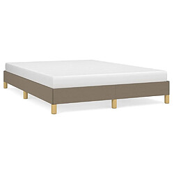 vidaXL Cadre de lit sans matelas taupe 160x200 cm tissu